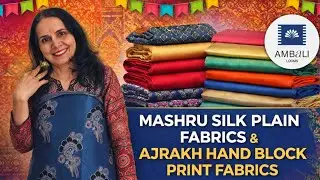 9821735405....MASHRU SILK PLAIN FABRICS AND AJRAKH HAND BLOCK PRINT FABRICS🌸🔥