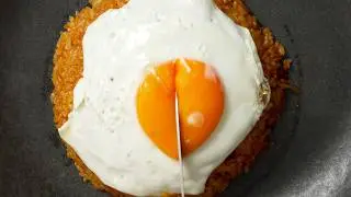 Kimchi Fried Rice &mdash; Cook the Rice in Kimchi Brine (Chewy + Crispy)
