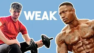 SKINNY GUY VS PRO BODYBUILDER *workout*