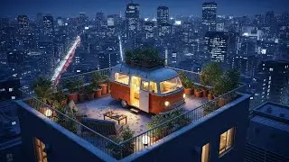 Rooftop Japanese Lofi City Nights 🇯🇵 Chill Hip Hop Beats for Study & Relax