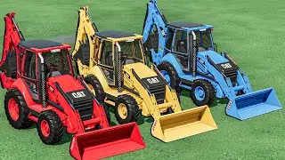 Construction Vehicle Chaos in MUD - EXCAVATORS, LOADERS & CAR STUNTS! Farming Simulator 22