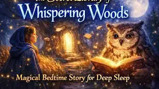 The Secret Library of Whispering Woods 🌌 | Magical Bedtime Story for Deep Sleep | Calm Night Story