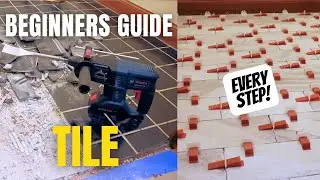How to Remove and Install Bathroom Tile | DIY Backerboard, Grout, Leveling System and more!