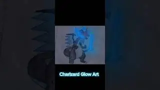 Mega Charizard X Glow Art🔥 | #trending #anime #drawing #art #shorts #charizard #pokemon