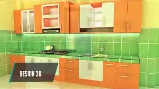 Kitchen Set Minimalis Warna Orange