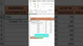 Gestione ordini magazzini #shortvideo #excelacademy