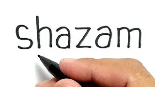 AMAZING, how to turn words SHAZAM into cartoon for kids / drawing for kids