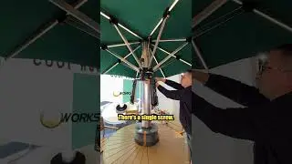 Этот зонт оснащен встроенным кондиционером и отоплением.
