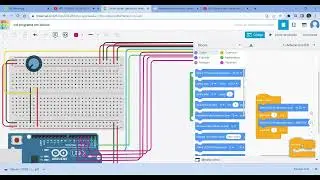 LCD 16x2 - Tinker cad programação em blocos