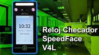 Reloj Checador SpeedFace V4L ZKTeco, lector facial, lector de palma y tarjeta de proximidad, con app