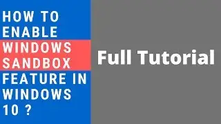 How to enable windows sandbox feature in windows 10 1909? - Hindi - techspotter