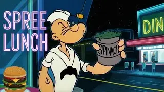 Classic Popeye Cartoon: Spree Lunch (1957) - The Battle for Wimpy's Burger