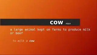 cow , Meaning of cow , Definition of cow , Pronunciation of cow