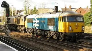 GBRF BR Large 69002 Leads Drax 66301 into Tonbridge for Tonbridge West Yard, 22/11/24