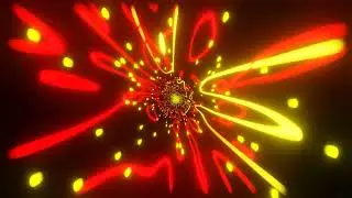 VJ LOOP NEON Hypnotic Yellow Red Abstract Background Video Lines Pattern 4k Screensaver for TV VFX