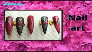 Acrylic nails desgins ideas compilations. Easy nail art designs 2021. Black and red nail art.