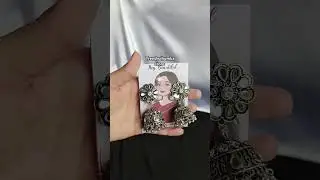 Silver mirror jhumka 😍 order now #silverreplica #mirrorjhumkas #oxidisedjhumka #jhumka #asthetic