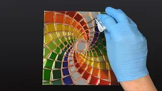 Resin Mandala Art on Aluminum Art Panel