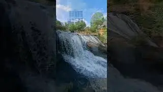 Reedy River Falls, Downtown Greenville #waterfalls #naturalattractions #nature #coolstuffisee