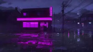 Neon Rainy Night 🌃 Lofi Hip Hop Mix ☔ Retro Japanese Town Vibes 🏮 Chill Beats To Relax / Study To