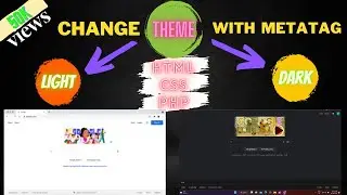 Dark Theme Website Design Using HTML, CSS & JS | Darkmode with Meta tag