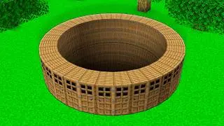I found a ROUND DOOR PIT in Minecraft ! What's INSIDE the CURSED DOOR ?
