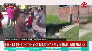 Vecinal Arenales realizó un festejo de reyes magos y desfile tradicionalista por el barrio