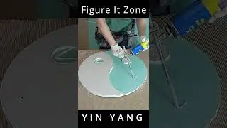 Forming a Yin Yang Circle from Drywall (Satisfying)