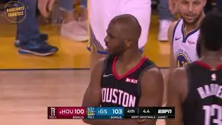 Chris Paul EJECTED - Rockets vs Warriors game 1 - round 2 - 2019