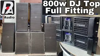 P Audio Dj Speaker Full Fitting 800w Dj Top With 2 Bass 2 Dj Amplifier