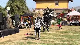 Dia de los muertos Aztec dancer opening ceremony 