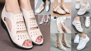 WHITE FOOTWEARS DESIGNS FASHION 2021//WOMEN'S WHITE SHOES/SANDALS/FOOTWEARS COLLECTION||#SBLEO