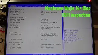 Mechrevo Wujie 14+ Bios/UEFI inspection