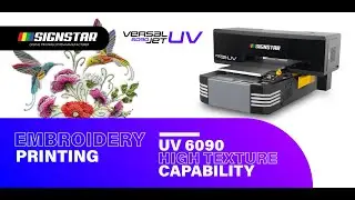 How to Print 3D Imitation Embroidery Patterns with UV-6090 DTF