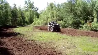 ATV DEER FOOD PLOTTING HOMEMADE PLOW/DISC