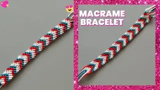DIY Macrame Bracelet . 2 Pattern in 1 Bracelet.