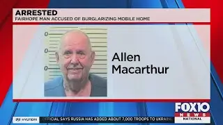 Elderly man arrested and charged with burlarizing home