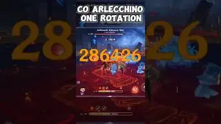 C0 Arlecchino Floor12 DMG showcase One Rotation | Genshin Impact #genshinimpact #arlecchino