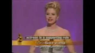 Mira Sorvino winning Best Supporting Actress for Mighty Aphrodite