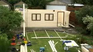 Time lapse log cabin construction