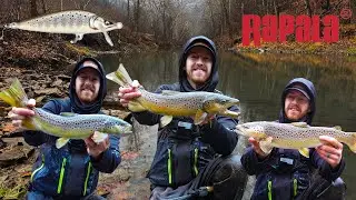 Ловля крупной речной форели на джеркбейт! (Rapala Countdown Elite)