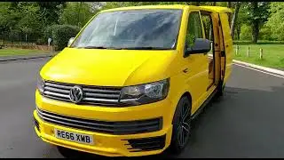 VW Transporter SWB Panel Van finished bright AA yellow with our Sportline Styling pack.