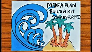 world tsunami awareness day (November 5) drawing|easy tsunami awareness drawing