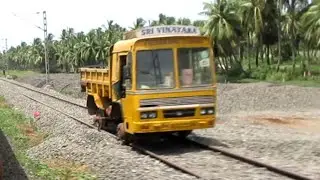 Lorry On Railway Track|JCB On Railway Track|Narasapur To Palakollu Doubling Works|Lorry Working