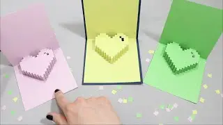 Vero Vi ❤️ POP UP CARD/ PIXELS/CORAZON/HEART