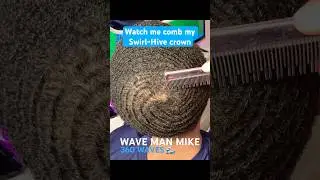 Combing My Swirl-Hive Crown #360waves