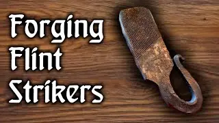 Forging Flint Strikers from old files! 🔥⚒ (No Talking - Just Forging) - [Blacksmith ASMR]