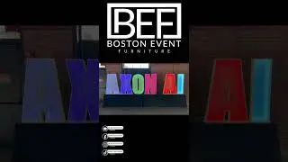 Enhance the ambiance of your event with our glow lettering. #boston #event #furniture #glow #letters