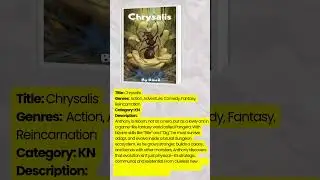 Chrysalis #audiobook #webnovel #lightnovel #texttospeech