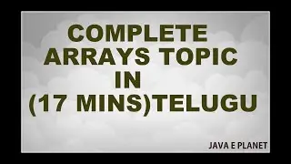 Arrays in Java  || java tutorials || java e planet || 